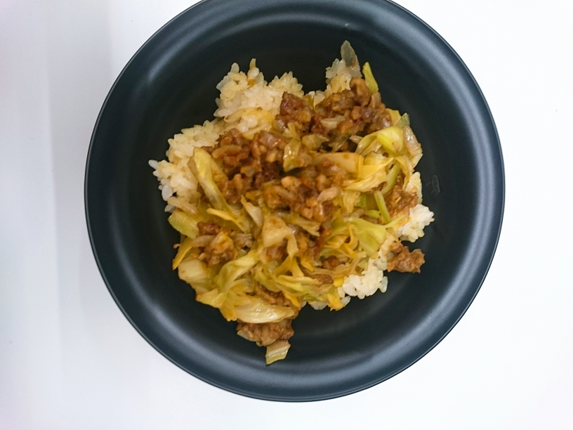 キャベツのドライカレー