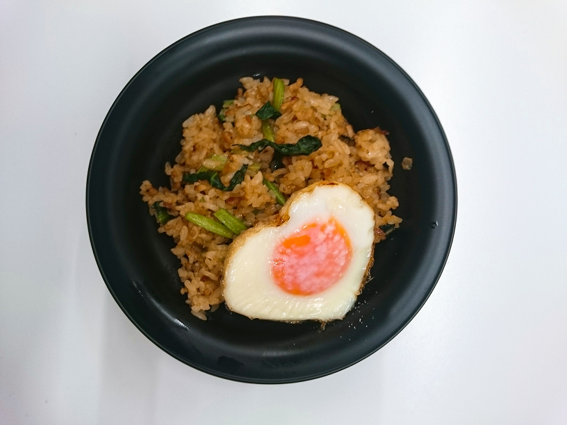 そぼろと小松菜のチャーハン